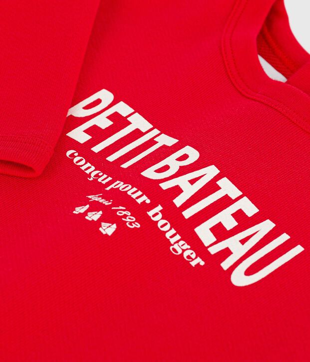 Sudadera de algod&oacute;n con estampado para beb&eacute; rojo
