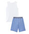 Pijama corto blanco ECUME/azul PERSE
