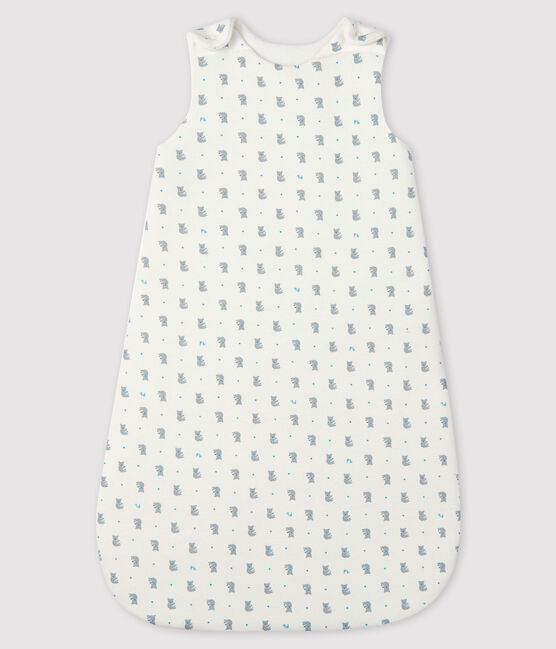 Saco de punto de tejido acanalado para bebé blanco MARSHMALLOW/gris GRIS/ MULTICO