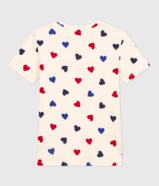 Camiseta L'ICONIQUE de algod&oacute;n con cuello redondo para mujer crudo/multicolor