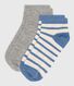 2 pares de calcetines de algodón para niñas con logo