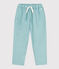 Pantalón ancho de sarga de algodón para niño verde BOB