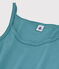 Vestido de tirantes emblemático de algodón de mujer azul MIROIR