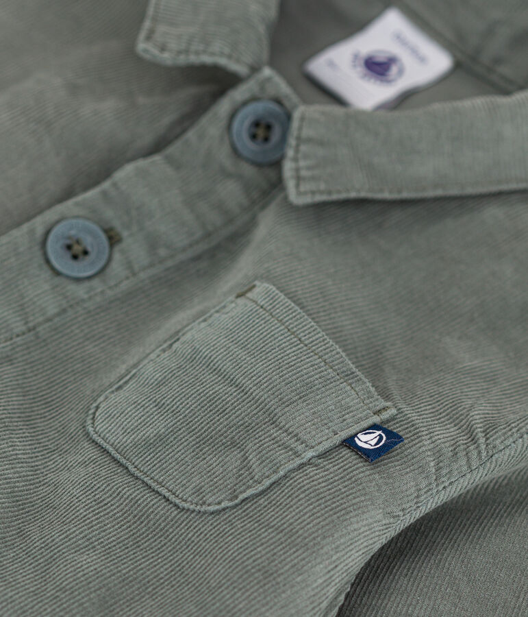 Mono largo de terciopelo fino para beb&eacute; gris