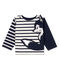 Jersey marinero renovado para bebé niño beige COQUILLE/azul SMOKING