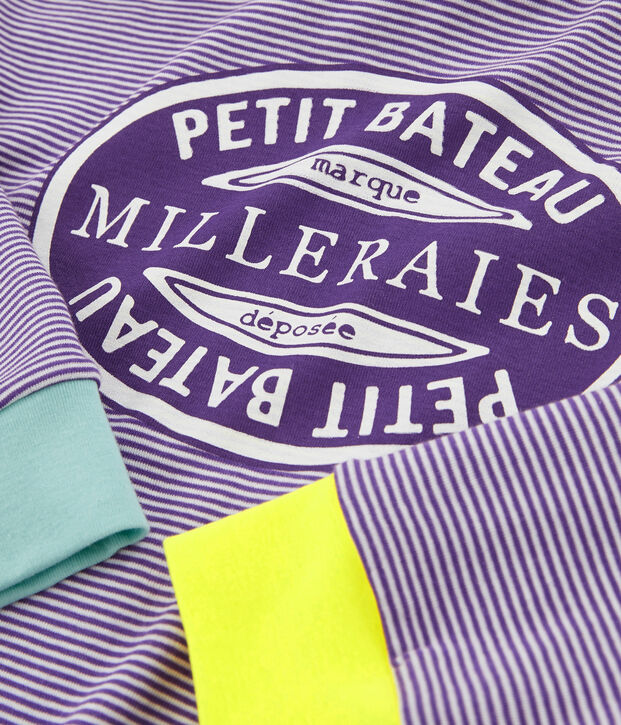 Sudadera con capucha para mujer violeta/blanco