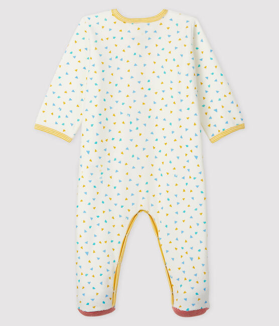 Pelele de terciopelo con estampado de confetis para bebé blanco MARSHMALLOW/blanco MULTICO