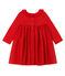 Vestido bimaterial de manga larga para bebé niña rojo TERKUIT/amarillo OR