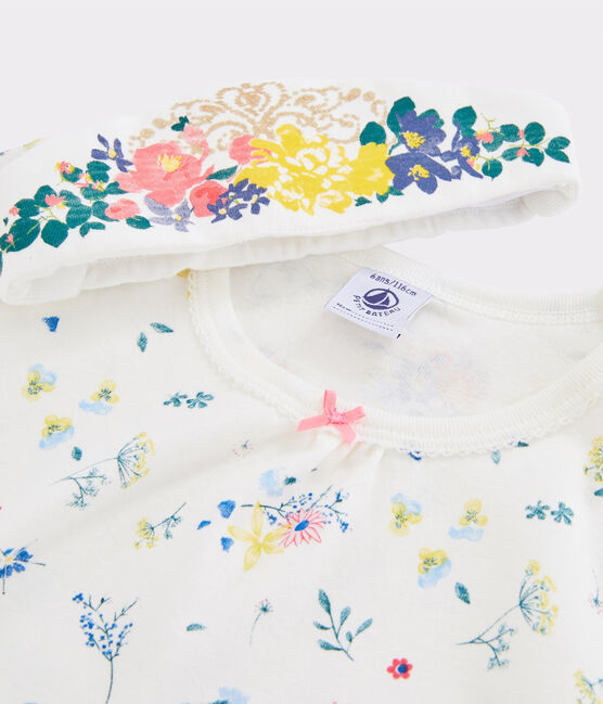 Camisón para niña pequeña con diadema blanco MARSHMALLOW/blanco MULTICO