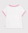 Camiseta infantil lisa de manga corta blanco
