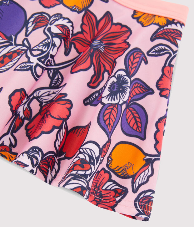 Falda de playa UPF 50+ para ni&ntilde;a rosa/multicolor