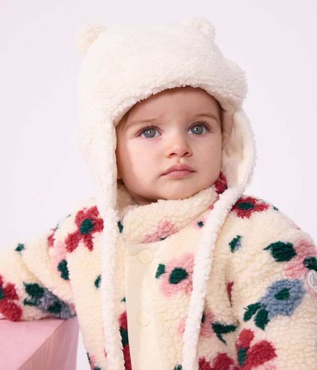Gorro chapka de borreguito con orejas para beb&eacute; MILK