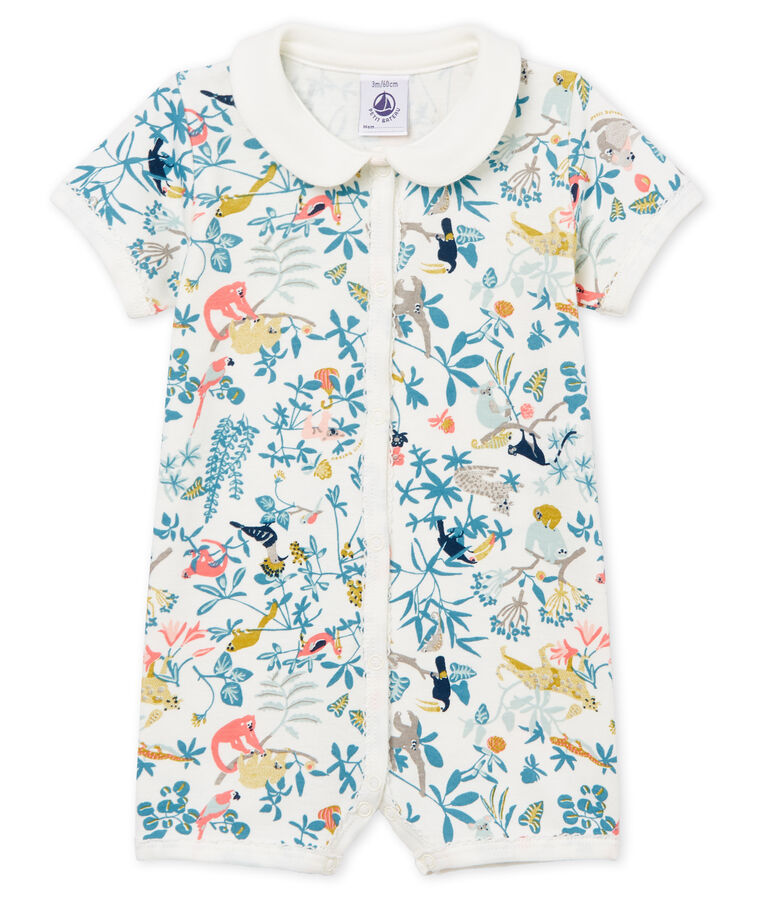 Mono corto de punto para beb&eacute; ni&ntilde;a blanco MARSHMALLOW/blanco MULTICO