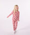 Pijama infantil de algodón con estampado de corazón rosa ROSEWOOD/ MARSHMALLOW