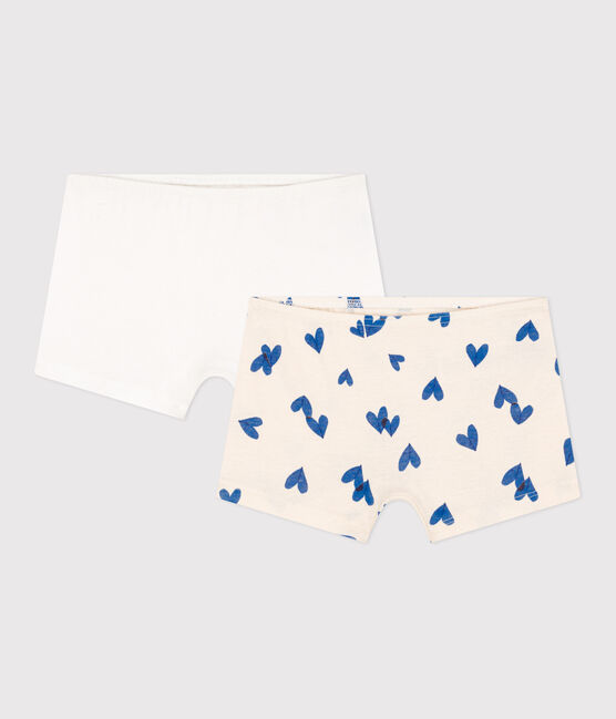 Juego de 2 culottes de algodón con corazón para niña variante 1