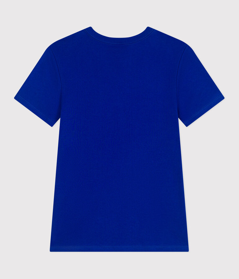 Camiseta Ic&oacute;nica lisa de algod&oacute;n para mujer azul