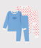 Juego de 2 pijamas de algodón con estrellas y rayas para niño/niña variante 1