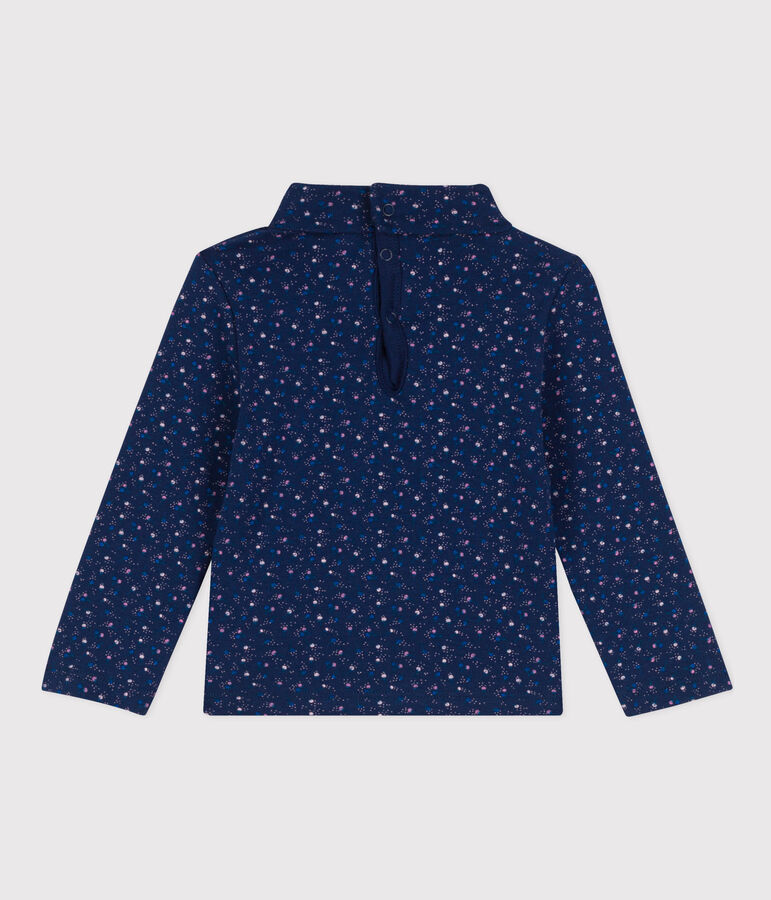 Prenda de cuello de cisne de algod&oacute;n de beb&eacute;. azul/multicolor