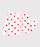 Pijama de algodón ajustado con corazones de niño/niña blanco MARSHMALLOW/rojo TERKUIT