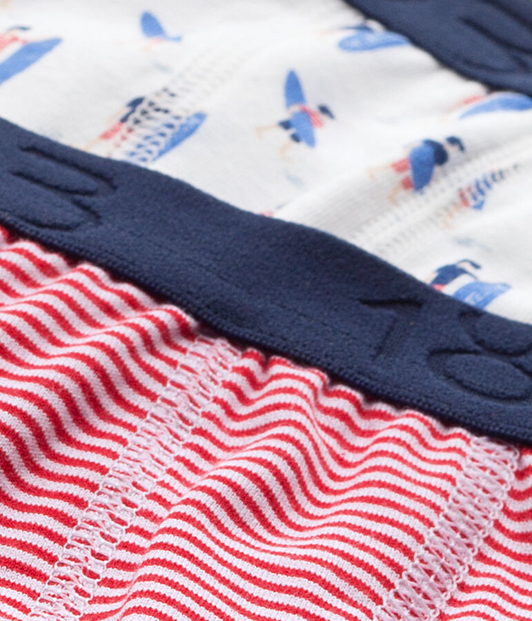 Lote de 2 b&oacute;xers para ni&ntilde;o blanco .