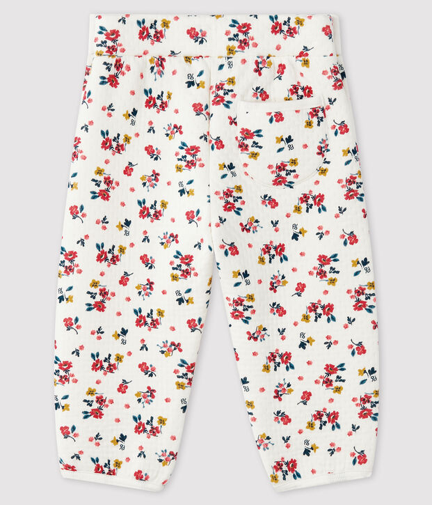Pantal&oacute;n de tela t&uacute;bica para beb&eacute; ni&ntilde;a blanco/multicolor