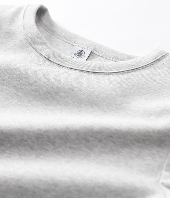 Camiseta LA ICONICA de algodón con cuello redondo para mujer gris BELUGA CHINE