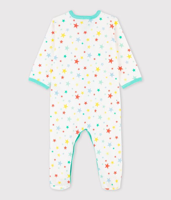 Pelele con estrellas de colores para bebé blanco MARSHMALLOW/blanco MULTICO