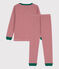 Pijama de algodón milrayas para niño/niña STOP/ MARSHMALLOW