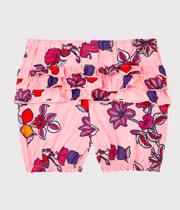 Braguita bloomer estampada para beb&eacute; ni&ntilde;a rosa/multicolor