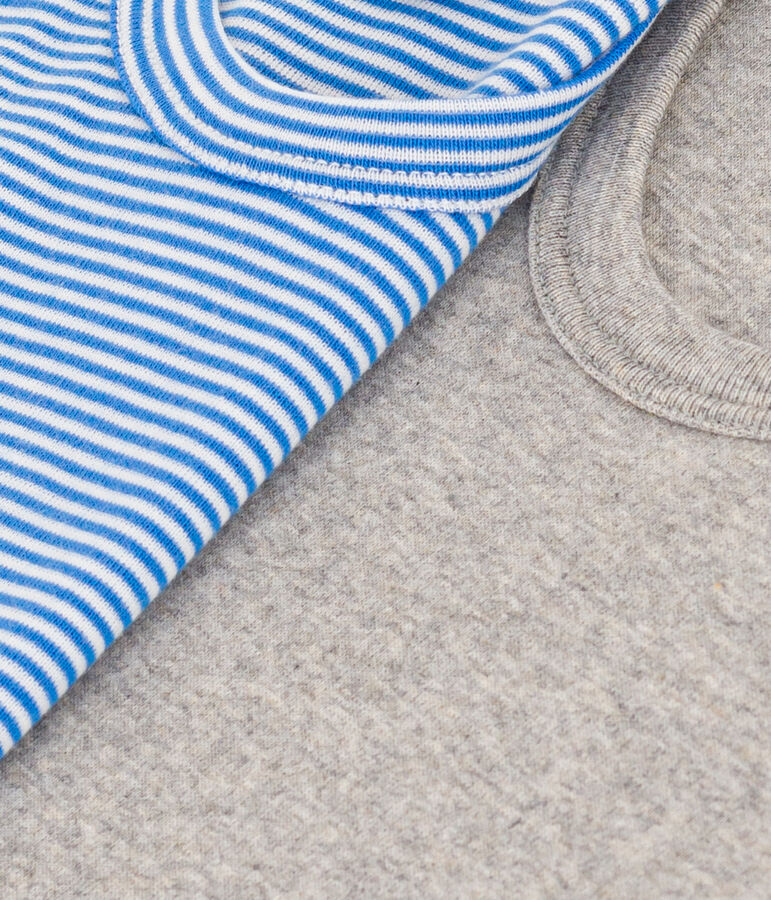 Juego de 2 camisetas infantiles b&aacute;sicas de algod&oacute;n sin mangas variante 1