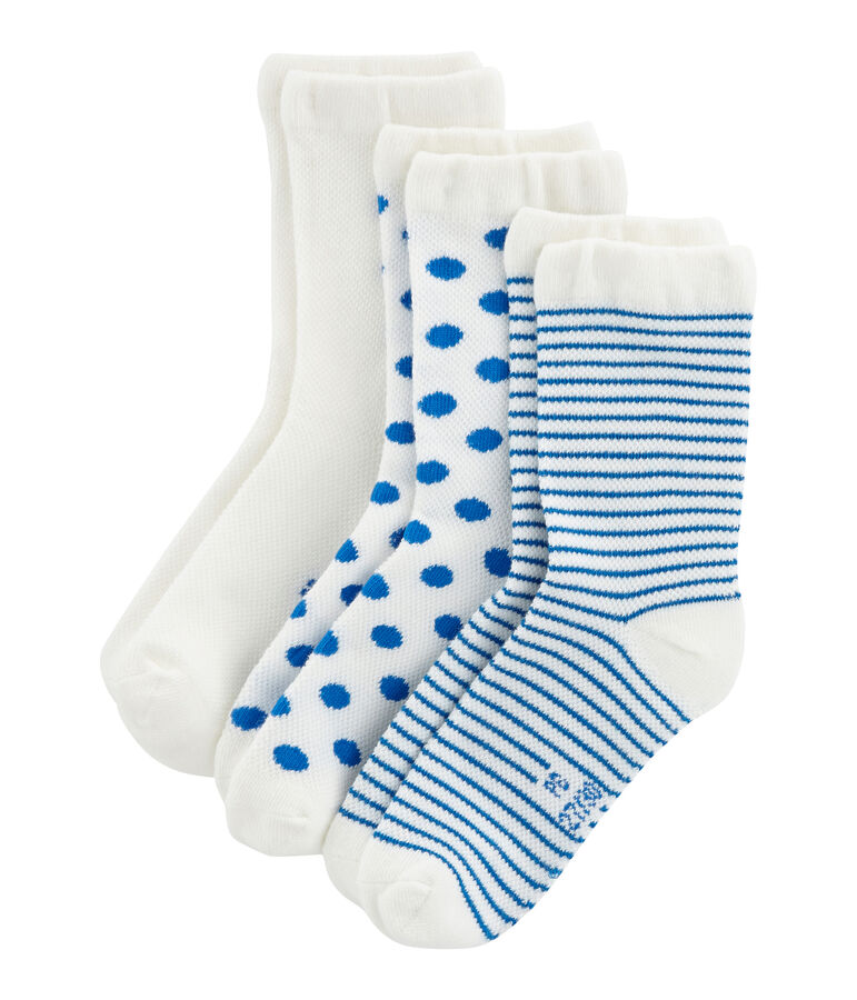 Juego de 3 pares de calcetines infantiles para ni&ntilde;a multicolor