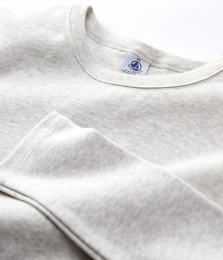 Camiseta LA ICONICA de algod&oacute;n con cuello redondo para mujer gris