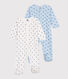 Juego de 2 pijamas de algodón estampado para bebé