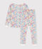 Pijama infantil muy ajustado de algod&oacute;n con estampado multicolor/rosa/multicolor