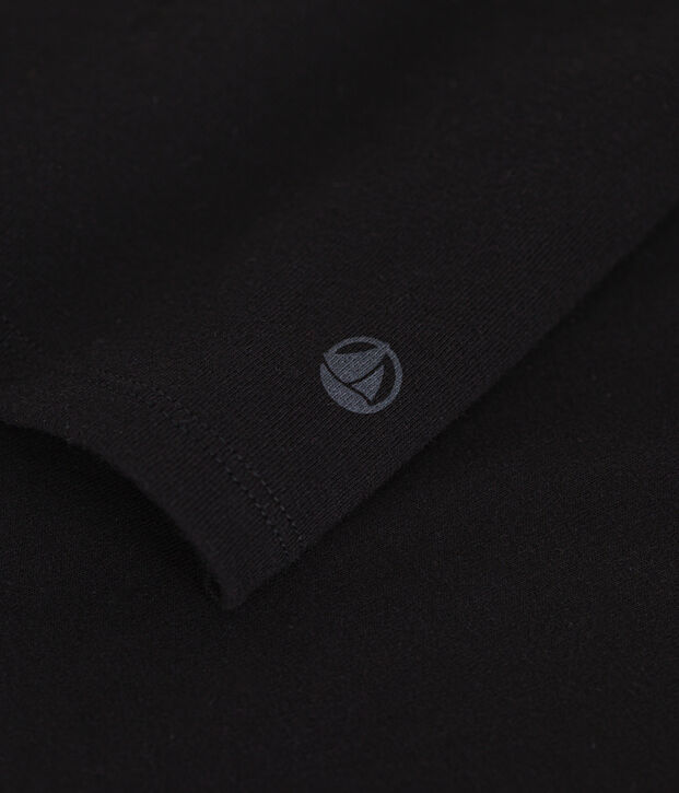 Camiseta L'ICONIQUE de algod&oacute;n de punto cocotte para mujer negro