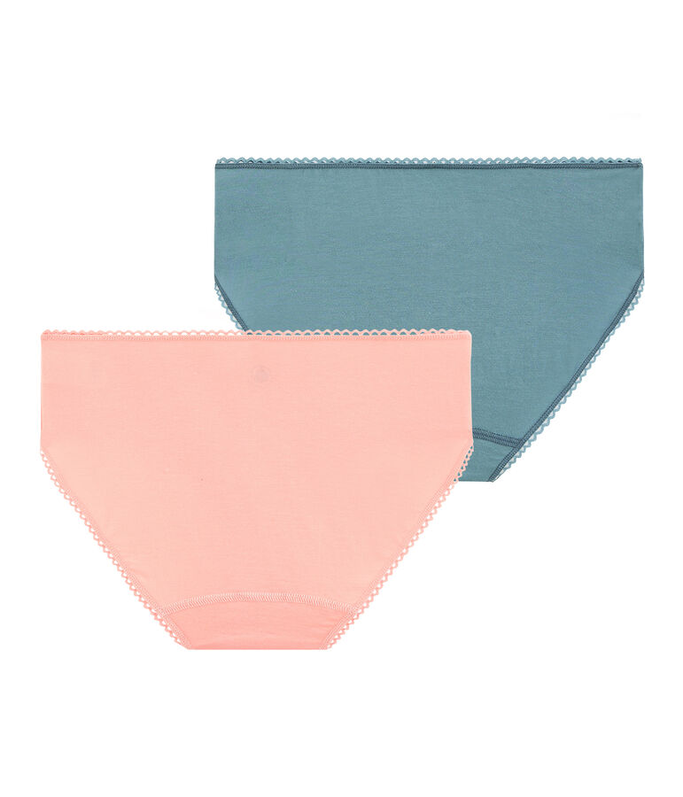 Lote de 2 braguitas de cintura alta para mujer multicolor