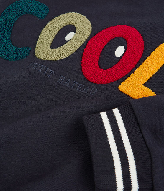 Sudadera de muletón de niño azul SMOKING