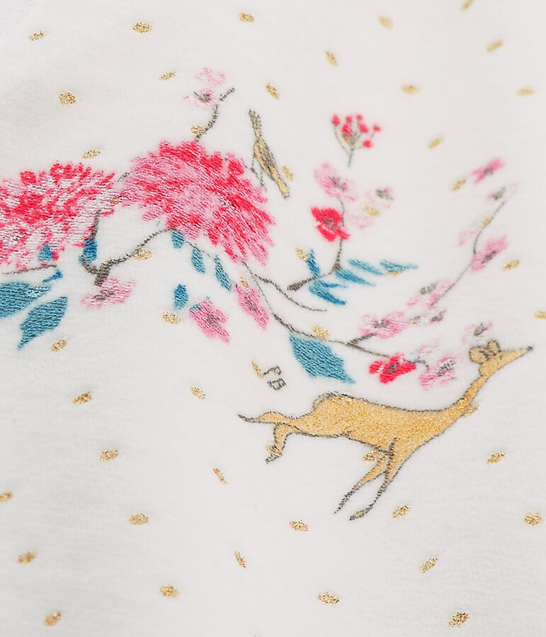 Calcet&iacute;n de Navidad blanco/amarillo