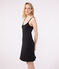 Camisón de algodón para mujer negro NOIR