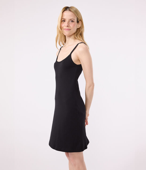 Camis&oacute;n de algod&oacute;n para mujer negro