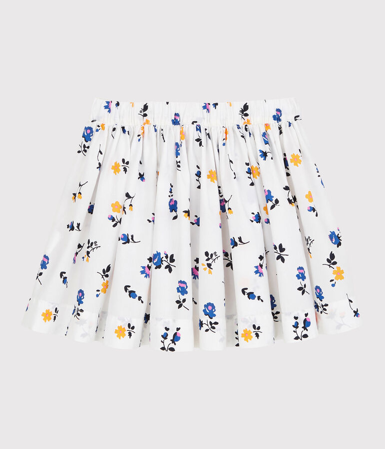 Falda de popelina para ni&ntilde;a blanco MARSHMALLOW/blanco MULTICO