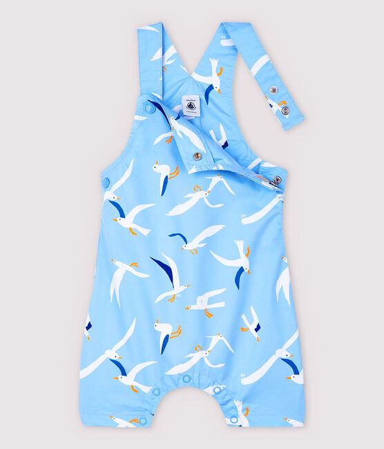 Peto corto de sarga irresistible de bebé niño azul JASMIN/blanco MULTICO