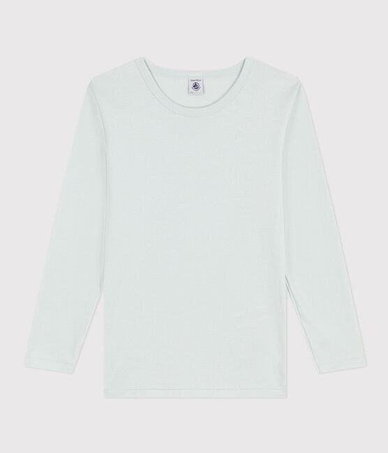 Camiseta de manga larga de algodón azul AGLA