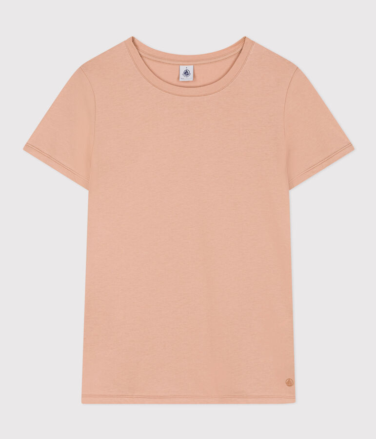 Camiseta LA RECTA de algod&oacute;n con cuello redondo para mujer beige
