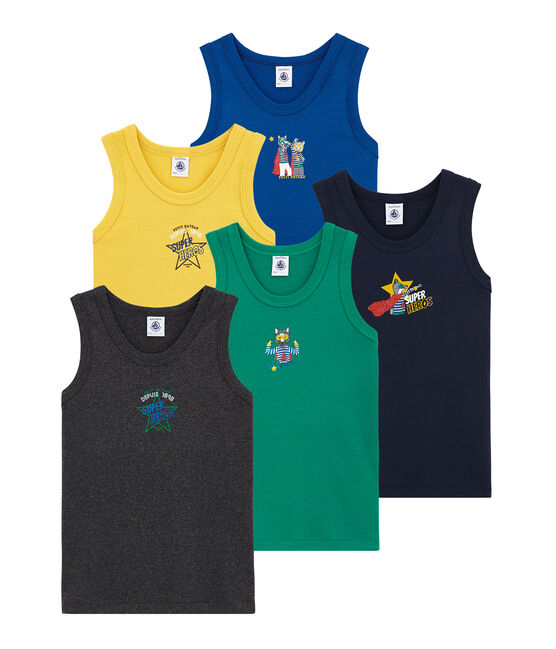 Pack de 5 camisetas sin mangas para niño variante 1