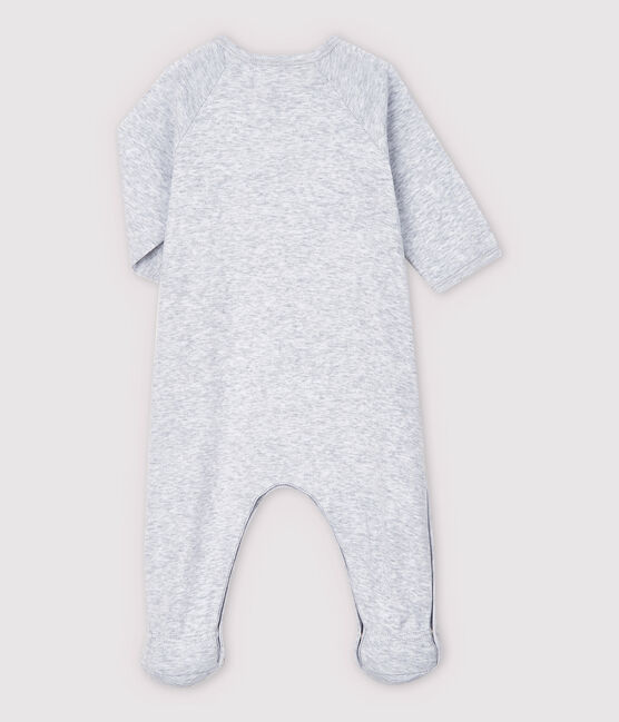 Pelele gris de mezclilla de bebé de algodón orgánico gris POUSSIERE CHINE