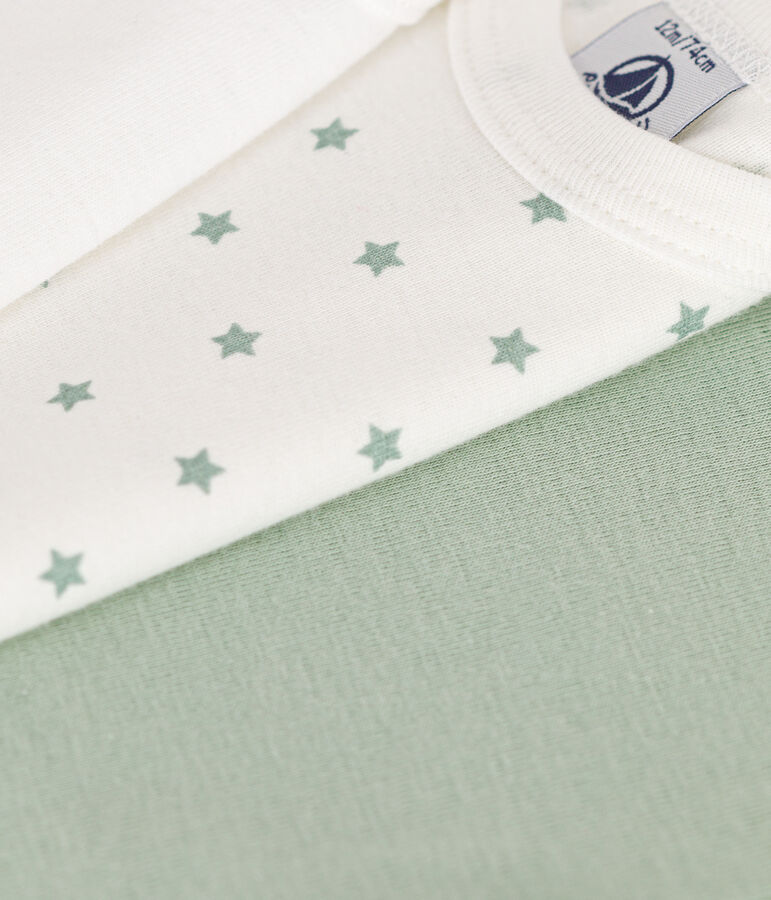 Juego de 3 bodis de algod&oacute;n de manga corta para beb&eacute; multicolor