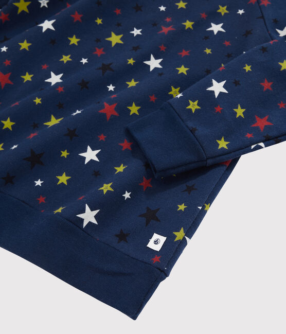 Pijama infantil con estrellas de felpa azul MEDIEVAL/blanco MULTICO