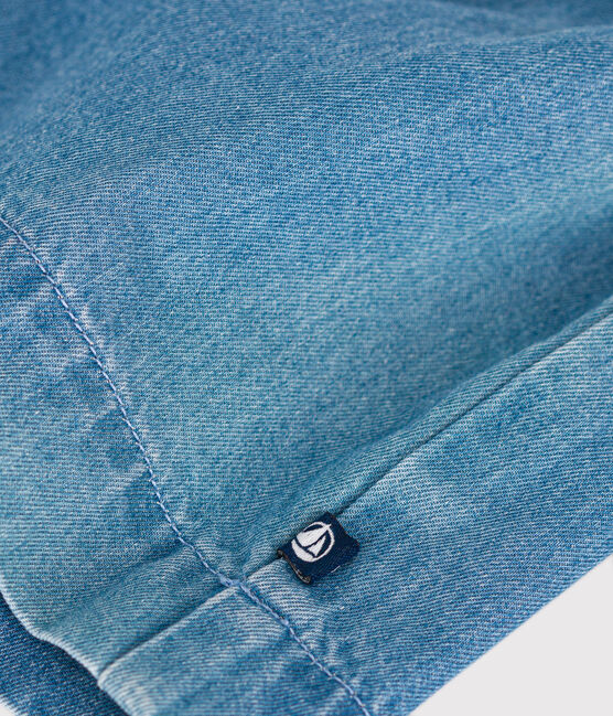 Vestido vaquero ligero sin mangas para bebé azul DENIM CLAIR