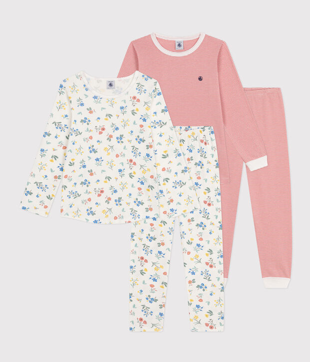 Juego de 2 pijamas infantiles de algod&oacute;n multicolor